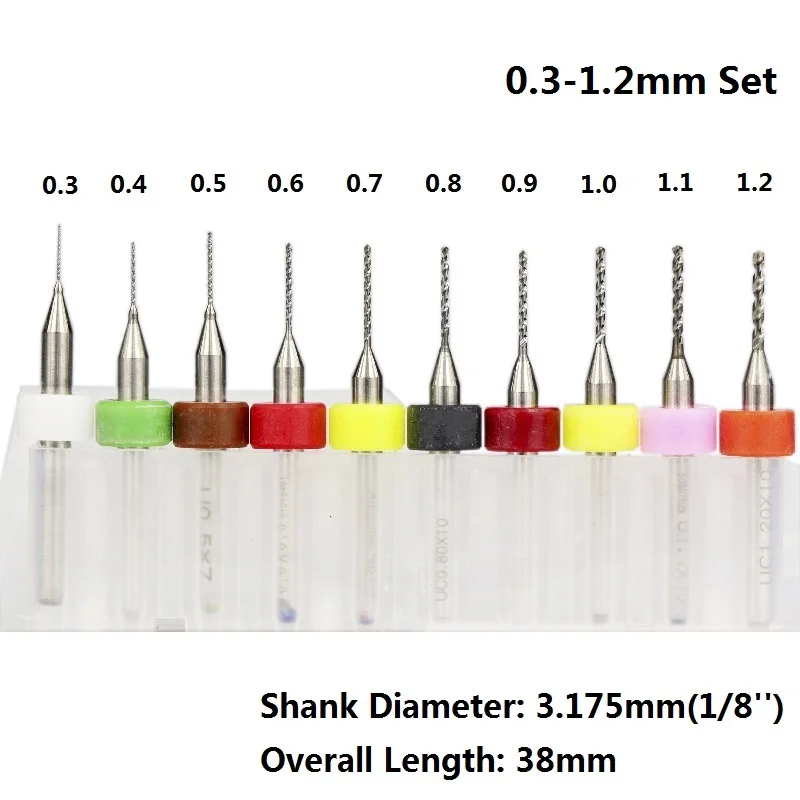 10 шт. 0,3-1,2 мм PCB мини сверло твердосплавное микро сверло PCB печатная плата сверло набор PCB сверло - Color: PCB0.3-1.2 10PCS