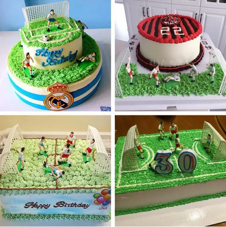 8 шт./компл. футбол торт Топпер плеер украшение для торта ко дню рождения Модель украшения торта инструменты