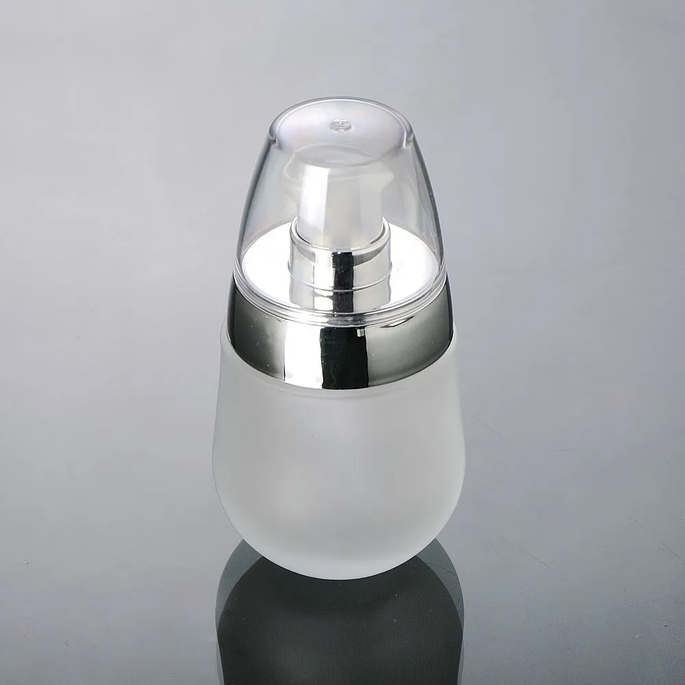 Download 30ml frosted glass lotion bottle with silver press pump ...