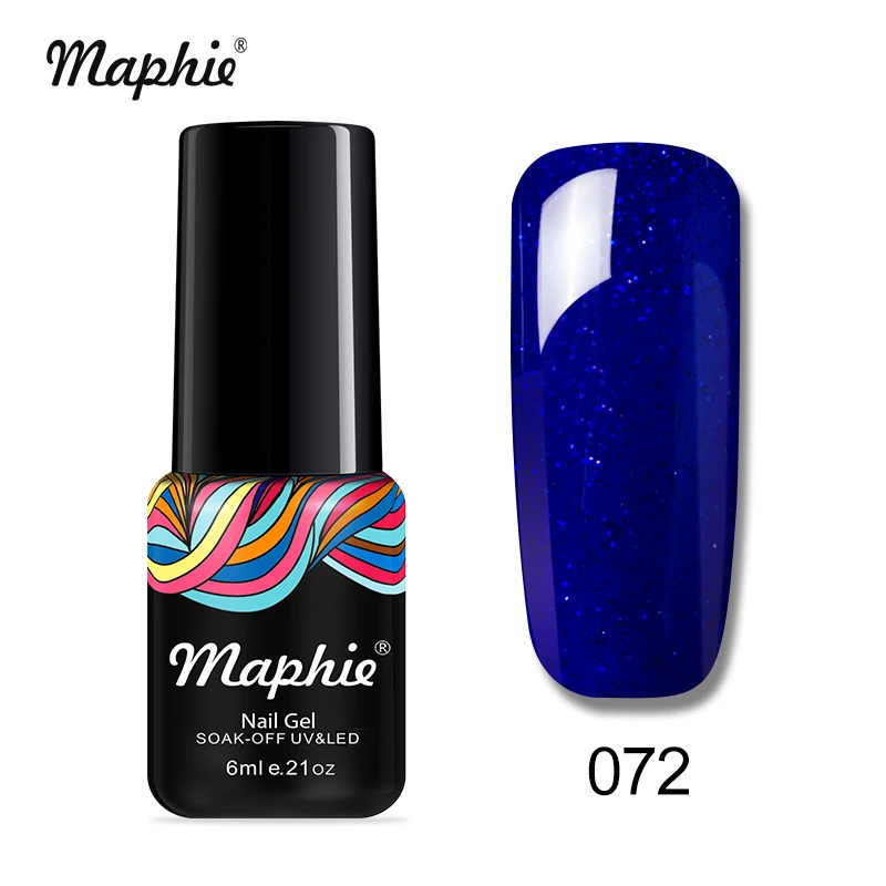 Maphie 6 мл УФ-гель для ногтей Красный Цвет гель светодиодный лак для ногтей лак замачиваемый салон лак для ногтей эмаль Полупостоянный светодиодный гель - Цвет: 072