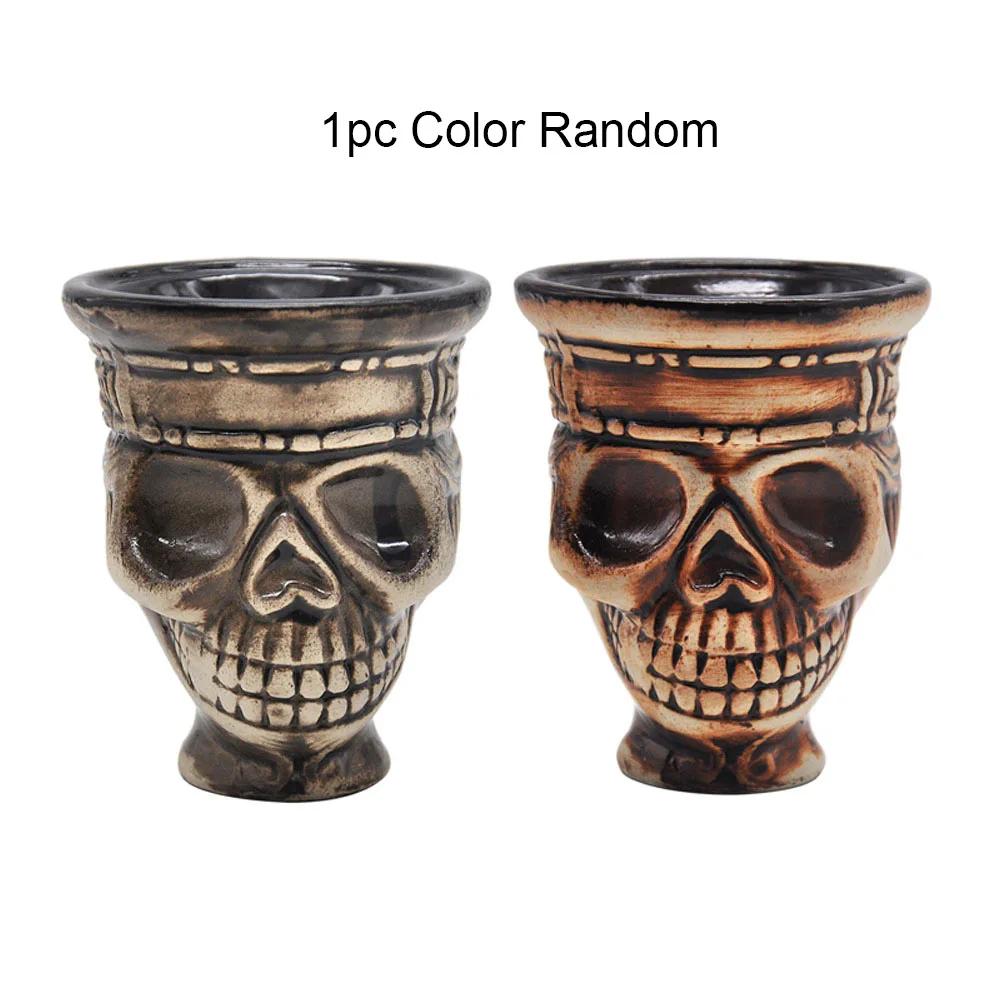 HORENT New Six Holes Ceramic Shisha Hookah Bowl Holder 68MM Narguile Bowl Hookah Tobacco Head Sheesha Chicha Accessories - Цвет: 1 PC Color Random