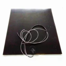 550*550*1,5 мм Тепловая панель для 3D-принтера черная силиконовая Резина нагреватель 110 В 1000 Вт клейкая 1 сторона 100 к термистор 1000 мм свинцовая проволока