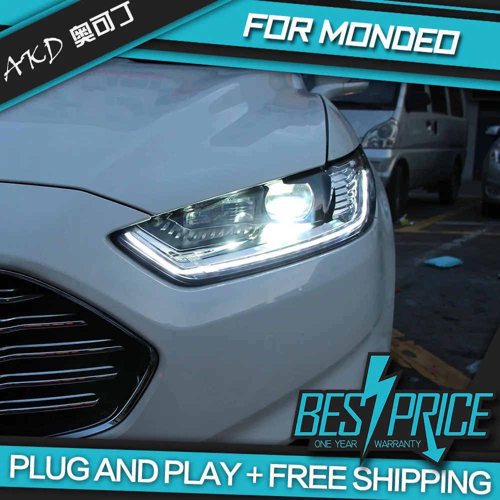 

Car Styling for Fusion Headlights 2013-2016 LED Headlight LED DRL Dynamic Signal Hella 5 Bi-Xenon Projector Lens Hid D2H