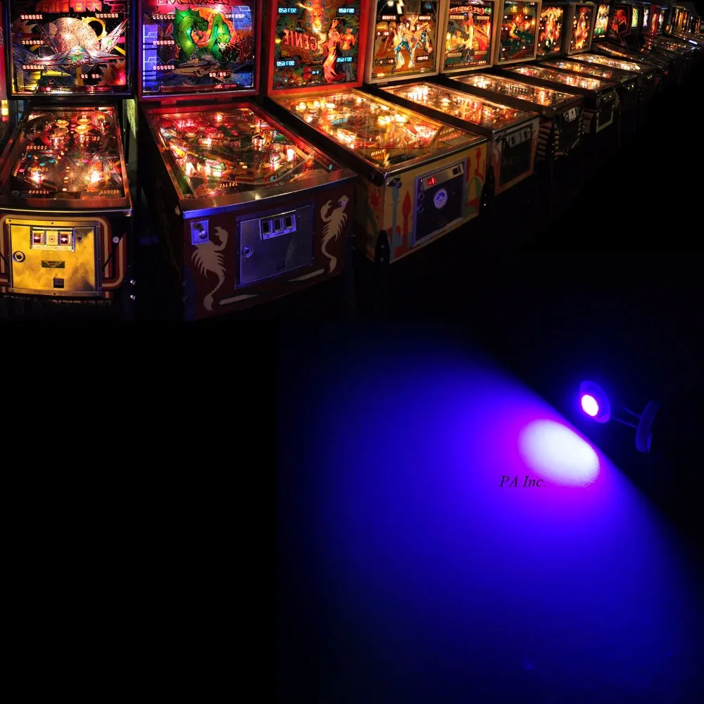 

PA LED 10PCS x Pinball LED Used in Game Machine T10 194 #555 AC/DC 6.3V Purple 1SMD 5050