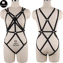 Пастель Готический организм жгут бондаж набор рейв сексуальное женское белье, туфли для танцев на шесте Эротическое клетка бюстгальтер Фетиш корсеты и бюстье чулок ремня через одно плечо