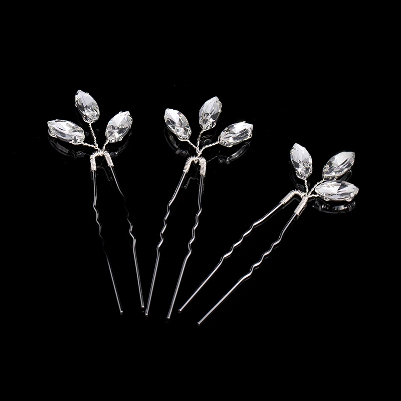 TUANMING, 3 шт., свадебная блестящая вилка для волос, серебристый с кристаллами, украшение на голову, романтическое украшение, королева, принц, свадебный головной убор, заколки для волос