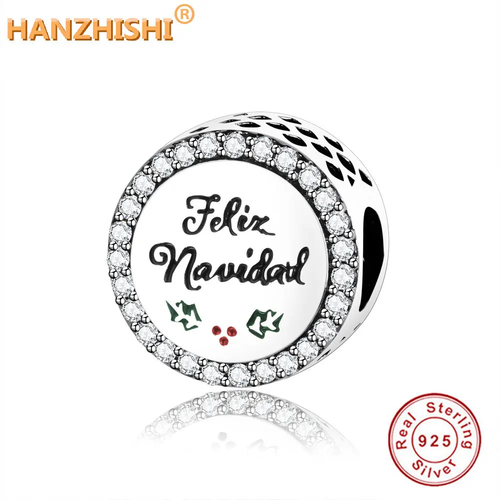 

2019 Winter New Design 925 Sterling Silver Round Charms Beads Fits Original Pandora Charm Bracelet DIY Jewelry Making berloque