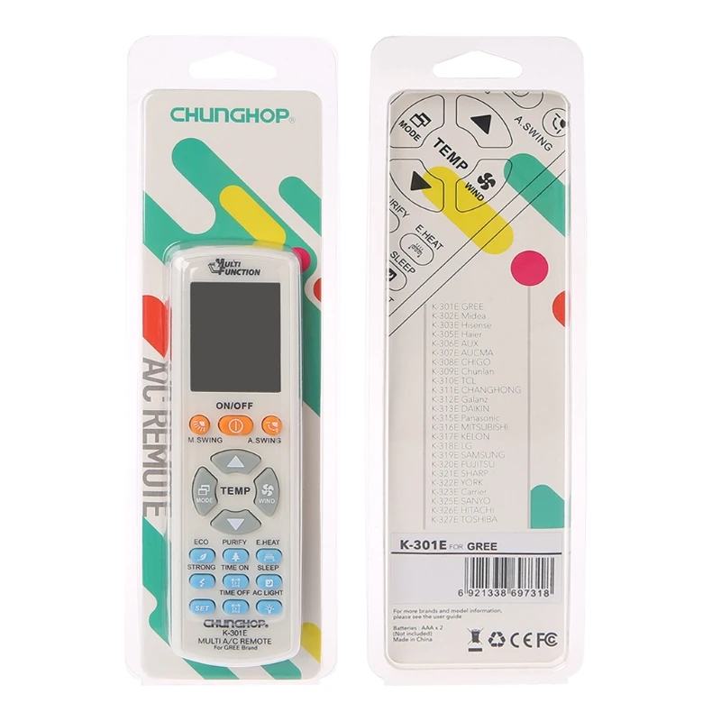 

Universal Low Power RF Air Conditioner LCD A/C Remote Control For GREE