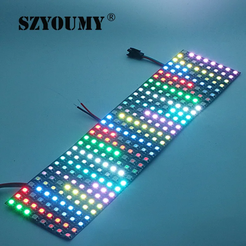 SZYOUMY WS2812B 5050 RGB SMD 8*32 пикселей цифровая Гибкая точечная матрица индивидуально