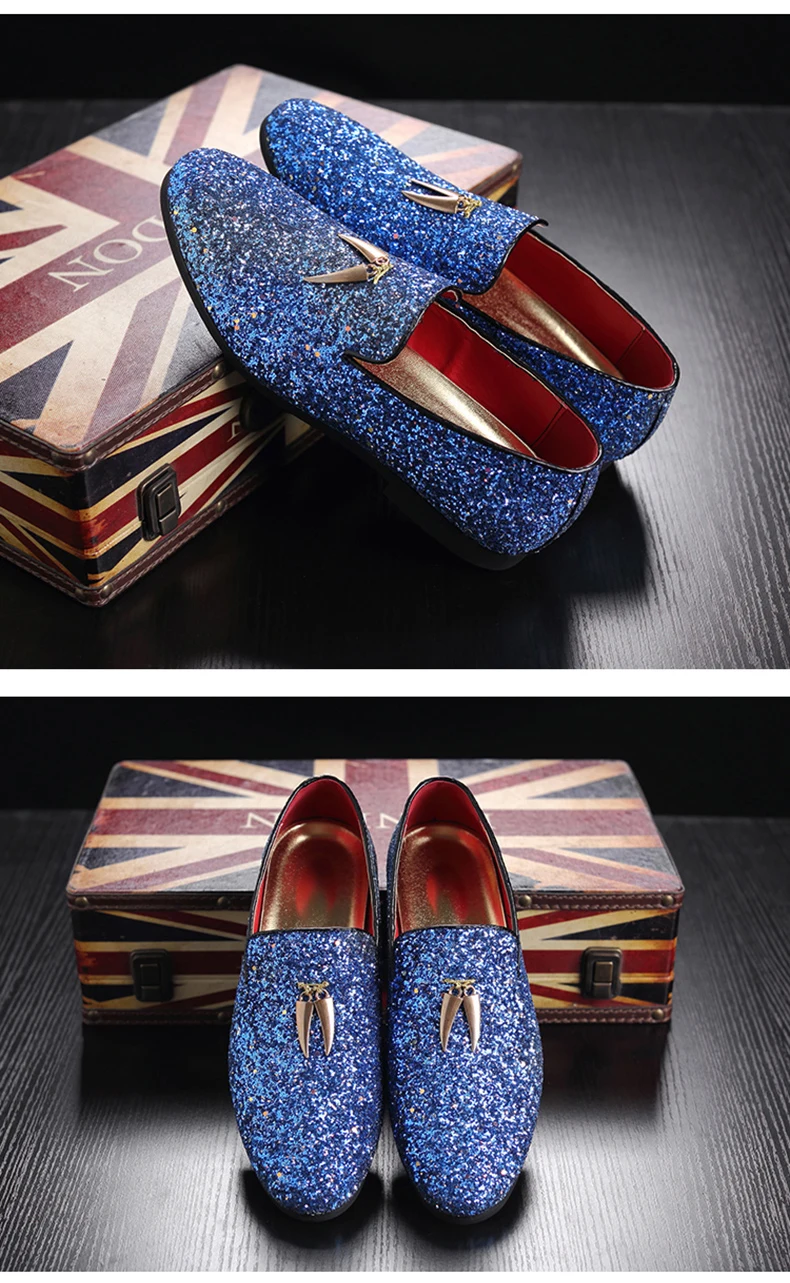 Men's Casual Shoes' Shoes' Men Glitter Pu Leather Slip-On Mens Business Shoes Leather Luxury Dress Shoes Men Mens Loafers 47 48  (3)