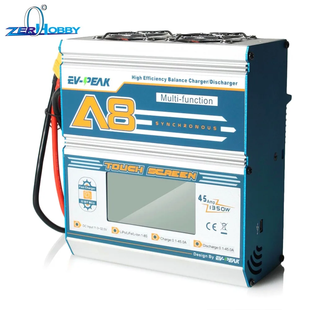 EV PEAK A8 1350 Вт 45A аккумуляторная батарея большой емкости с аккумулятором на 1 8 ячеек