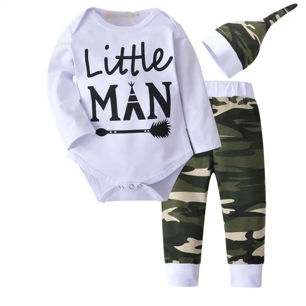 Одежда для малышей, модные топы с принтом для новорожденных мальчиков и девочек, штаны, шапочка, комплект одежды