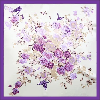 

Scarves Woman 2018 Luxury Brand Printed Square Scarf Elegant Temperament Silk Scarf Women's Shawl bandana hijab for Ladies