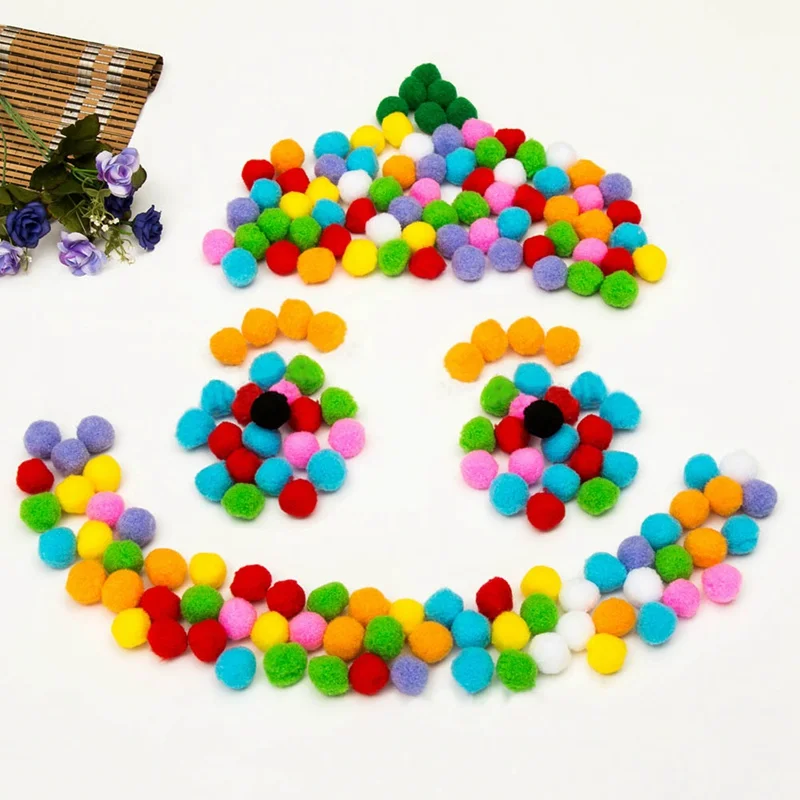 200 шт. помпон 20 мм мягкий Pompones пушистой плюшевой ткани ремесла Сделай Сам Pom Poms мяч