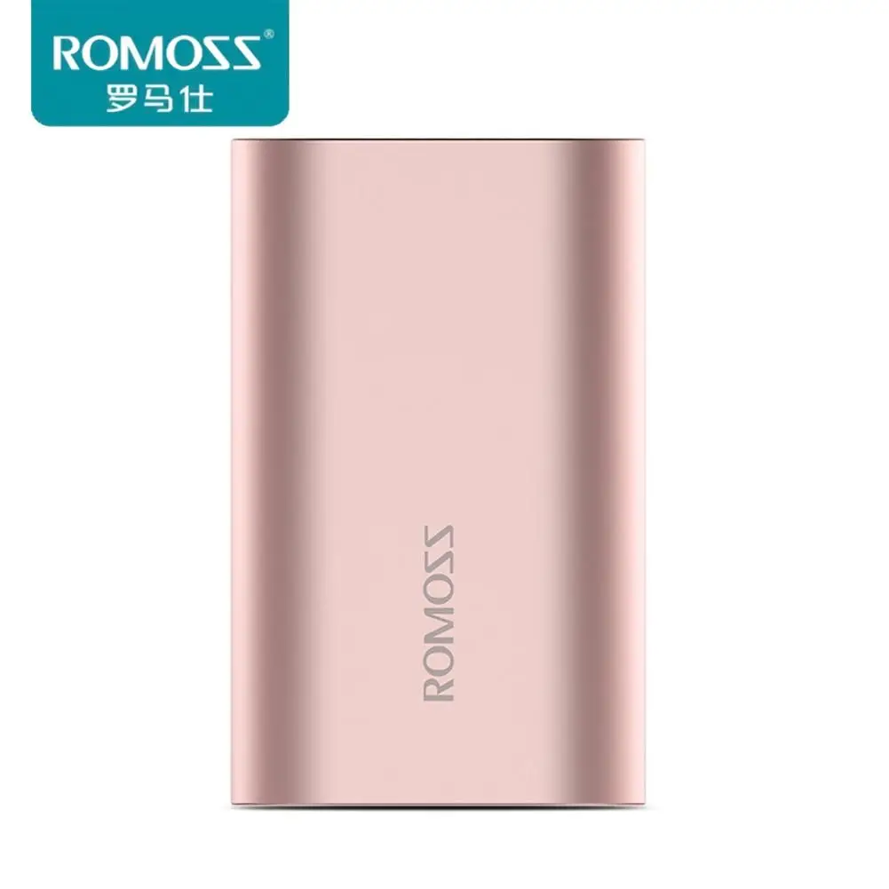 10000mAh ROMOSS Mobile Power Bank Portable Charger ACE10 External Battery Pack Aluminum Mobile Powerbank For iPhone X Huawei