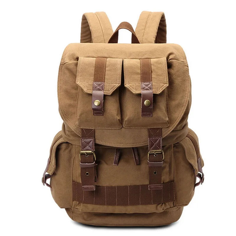 Obrother 8033# ударопрочный рюкзак для камеры Canon DSLR портативный винтажный холщовый SLR сумка рюкзак сумка для фотографии сумки через плечо - Цвет: Khaki