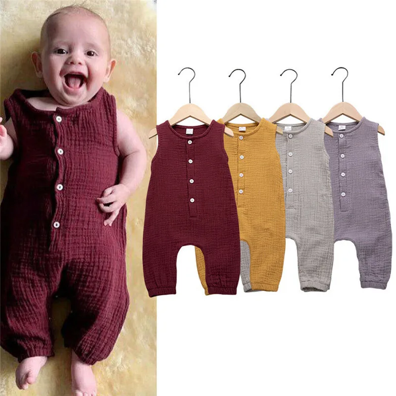 PUDCOCO جميل المولود الجديد الفتيان الفتيات الصلبة أكمام Playsuit رومبير بذلة الصيف عارضة Sunsuit الزي الملابس 0-18 M