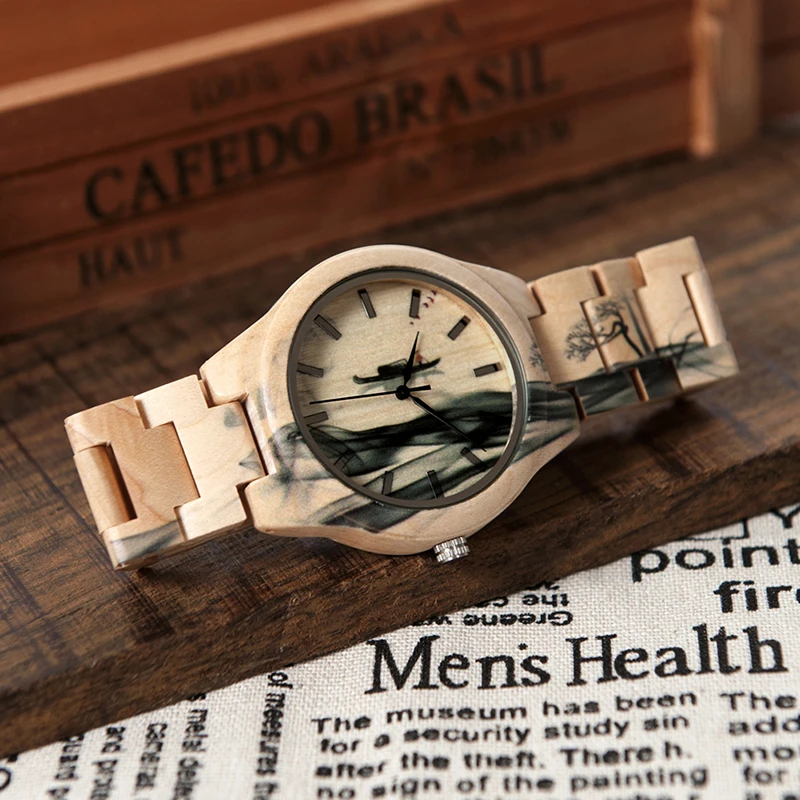 New Arrival BOBO BIRD Wooden Watch Men Luxury Handmade Japan Move' 2035 Wood Band Quartz Writ Watches Male Relogio C-O17
