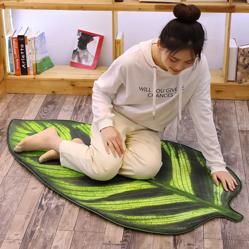 

Cartoon leaves sunflower anti-slip plush toy mat bedroom carpet door mat baby carpet tatami cushion