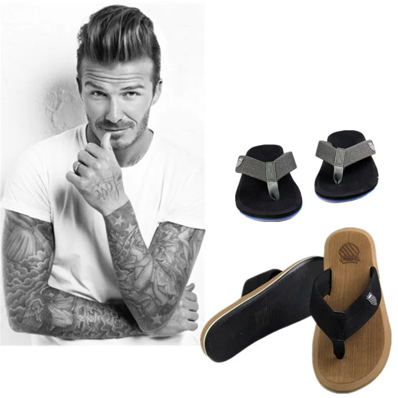 david beckham flip flops