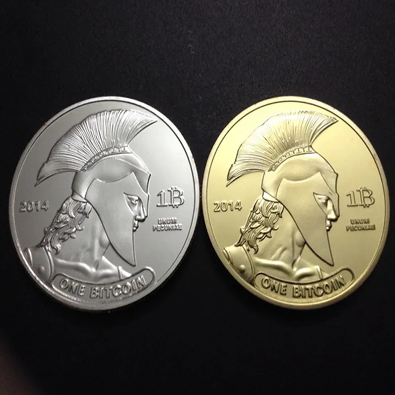 3-2 2014 Titan Bitcoin Collectible Physical souvenir Coin SILVER Plated gift