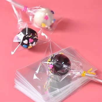 

Transparent Plastic Bags Wedding Lollipop Party Gift Bag For Candy Cookie Packaging 100PCS/Lot Opp Cellophane Bag