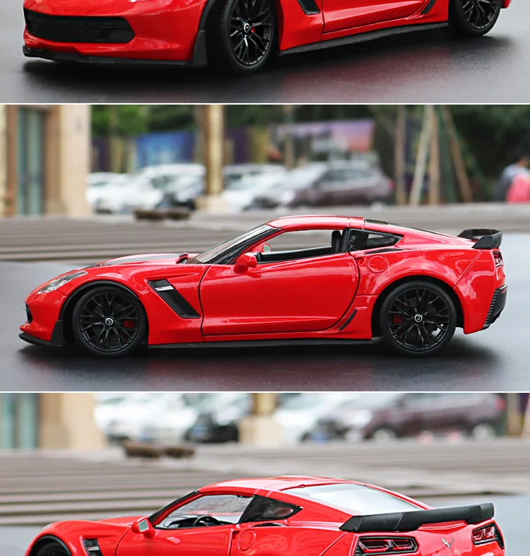 WELLY 1:24 Масштаб литья под давлением Металл Chevrolet Corvette Z06 имитационная модель автомобиля классический сплав автомобиль игрушки для мальчиков Коллекция подарков