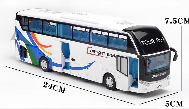 Высокая имитация сплава автобус, 1:32 Масштаб сплава тяните назад игрушечные машинки, открытая дверь модель автобуса,, Перепродажа