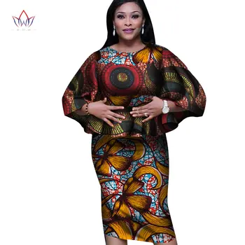 

2017 Women's Summer 2 Pieces Skirts Set African Dashiki Print for Women Cotton Tops and Bodycorn Skirt Women Plus Size WY2528