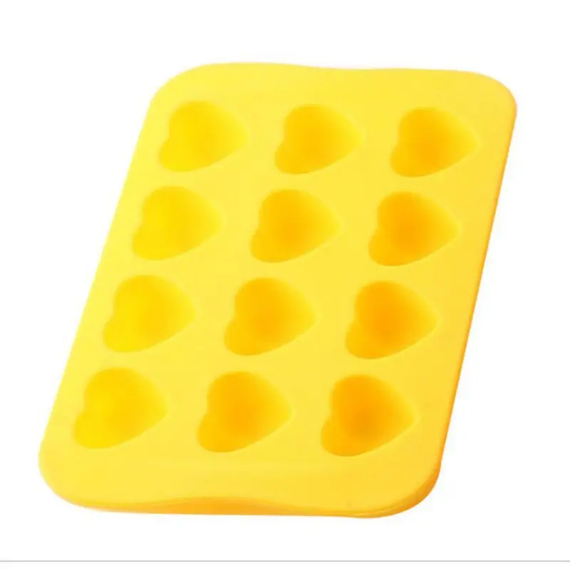 

Creative 12 Cells Silicone Ice Cube 1pcs Heart/Round Shape Ice Freeze Pudding Jelly Mold Chocolate Cube Bar Kitchen Tools