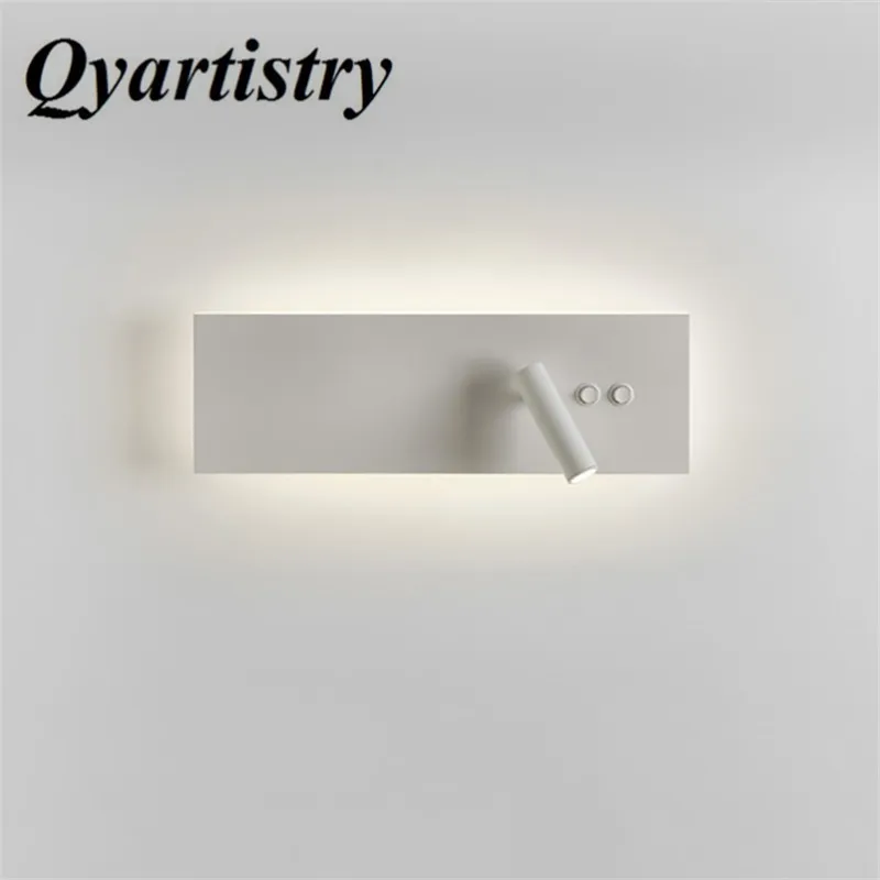 Us 50 0 Hot 2018 Modern Minimalist Double Lamps Double Switch Bedroom Led Wall Lamp Hotel Bedside Reading Lamp Bedside Lamp In Led Indoor Wall Lamps
