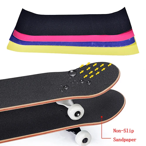 

1pcs 23*84cm Waterproof Anti-Tear Paster For Board Cruiser Long Board Skateboard Non-Slip Sandpaper Skate Grip Longboard Tape