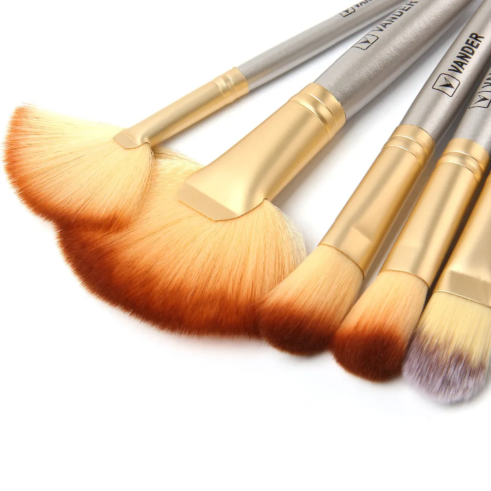 Vanderlife 24 шт. набор кистей для макияжа премиум-класса, высококачественный мягкий Профессиональный набор кистей для макияжа с мешочком для шампанского