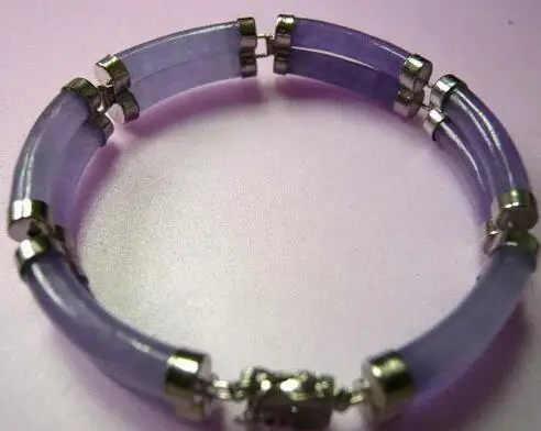 Тонкий 2 ряда зеленый/фиолетовый/многоцветный камень браслет 7,5 дюйма/19 см свадебные женские мужские кварцевые ювелирные изделия серебро