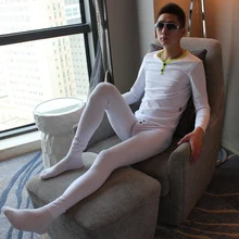 Для мужчин; термобелье молодежи V воротник костюм хлопок свободные тонкие нижнее белье осенняя одежда комплект