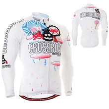 Для мужчин с длинным рукавом Велоспорт Джерси технических полный графический MTB дорожный велосипед Велосипедный Спорт Шестерни с полезные 3 задних-карманы и нескользящая группа