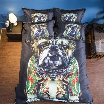 

Cartoon dogs 3pcs bedding set good quality New pattern bedclothes quilt cover soft duvet cover fashion style pillow cases