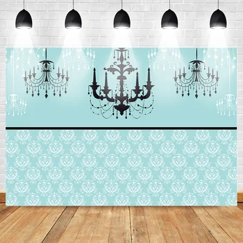 

Tea Party Backdrop for Photography Photocall Birthday Newborn Photo Background Repeat Pattern Light Green Backdrops for Studio