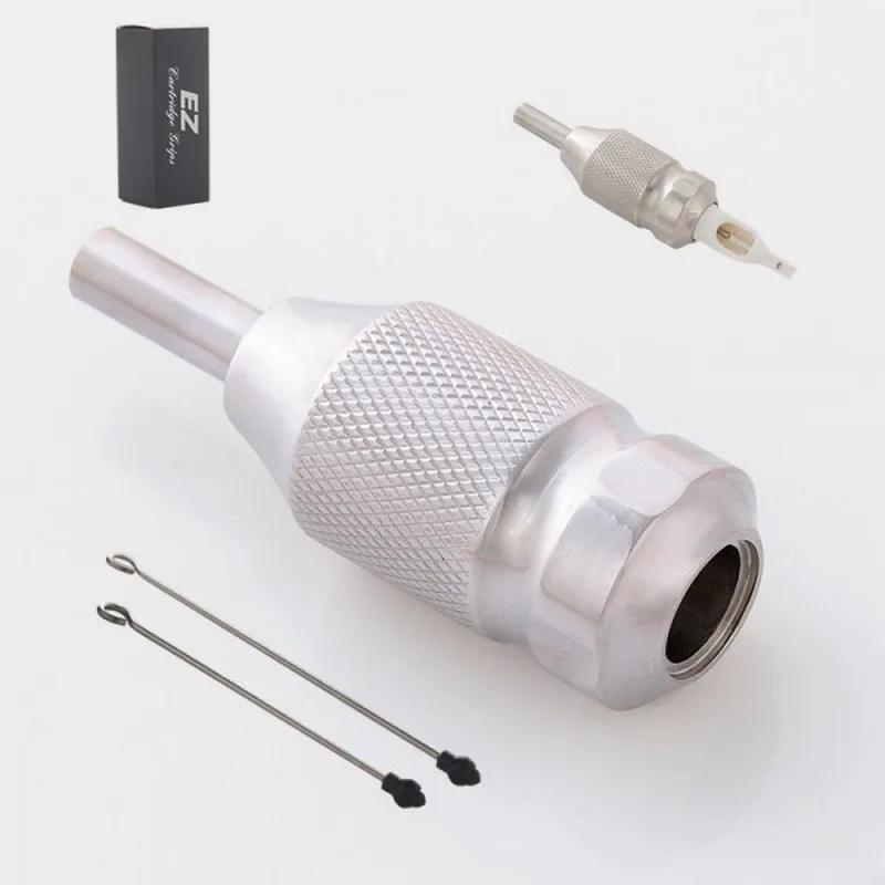 

25MM Stainless Steel Inch EZ Cartridge Tattoo Grip Type C with 2 Needle Bars for Cartridge Tattoo Needle & Machine