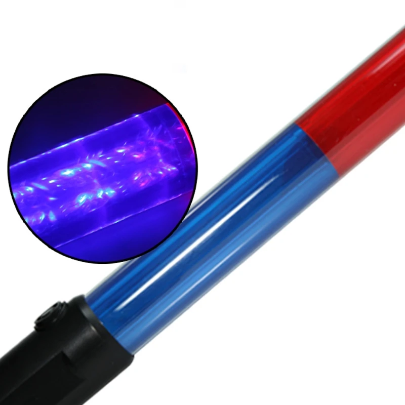 Free Shipping Plastic Traffic Wand Powerful LED Flashlight Torch 3 Modes Strobe Setting