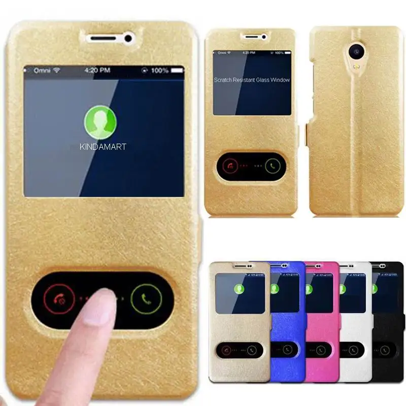 

Flip Case For MEIZU M5C Case Cover for MEIZU 5C M5C Global M710H Window Quick View Leather Pouch Bag