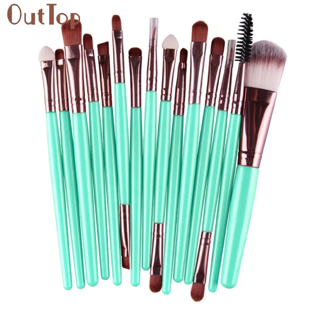 Best Deal OutTop 15pcs Eye Makeup Brushes Set Eyeshadow Brush Powder