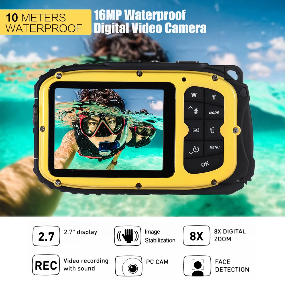 Buy 16MP 2.7" LCD Waterproof Digital Video Camera Mini