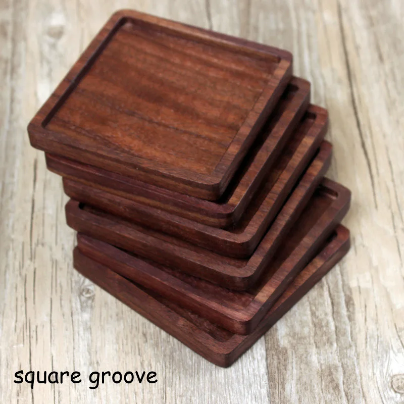 Dark Wood Square Groove