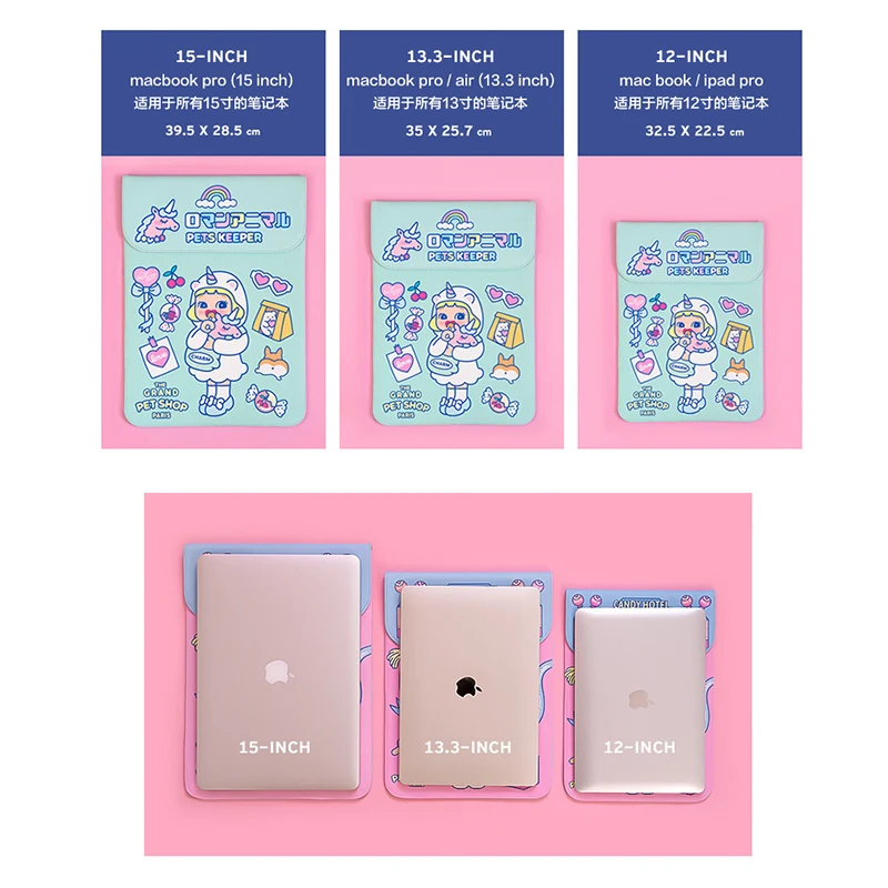 Сумка для ноутбука Bentoy с единорогом Apple водонепроницаемая кожаная сумка Milkjoy macbook