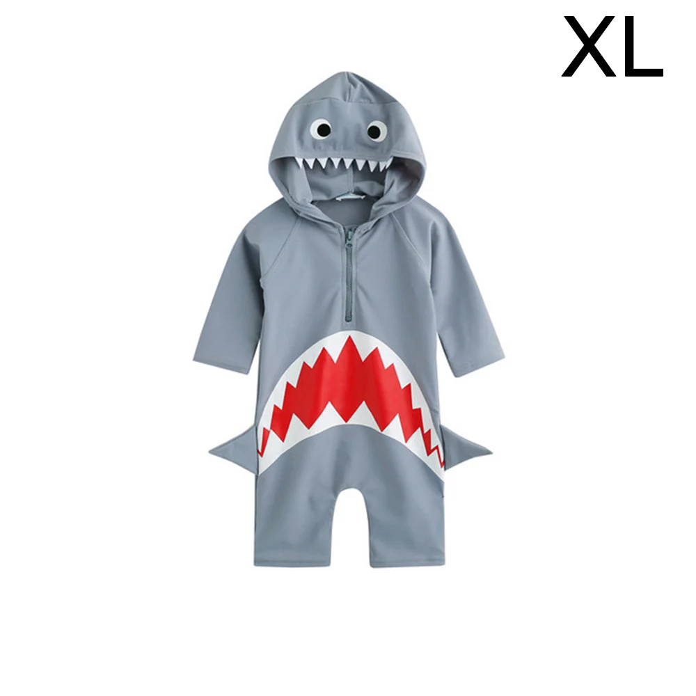 Для маленьких мальчиков, одежда для купания для девочек, с рисунками зверей из мультфильмов Купальник "Акула" Детские Одна деталь купальные костюмы для мальчиков летняя пляжная одежда для серфинга - Цвет: XL