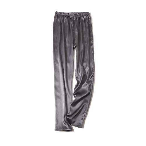 Весной и летом натуральный шелк карандаш брюки для похудения узкие женские стрейч тутового шелка трусики маленькие брюки больше - Цвет: dark grey