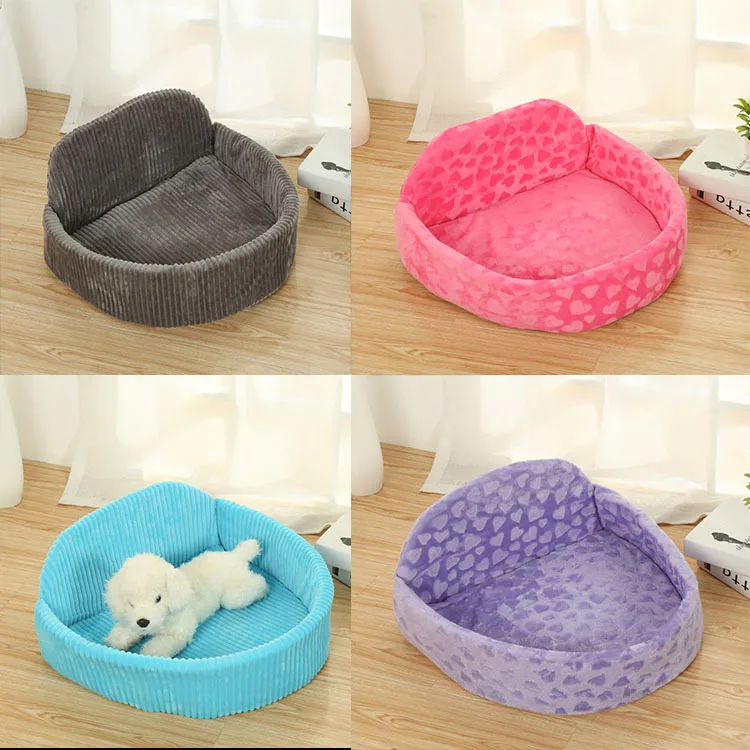

Warm Cat Bed House Round Dog Beds with Cushion Sleeping Mat Pad Nest Kennel Pet Removable Puppy Nest Cute for Small Medium Dogs