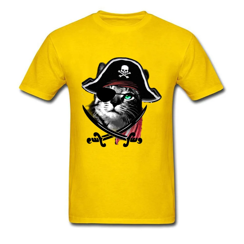 Crazy CATain Jack Men T-Shirt 2018 Discount Lovers Day Short Sleeve Crew Neck All Cotton Tops Tees Normal Sweatshirts CATain Jack yellow