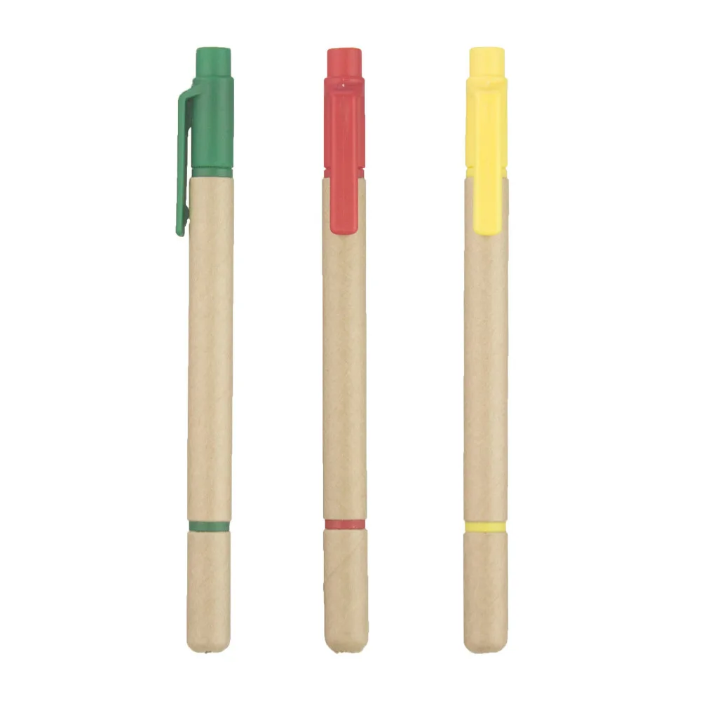 

Ball pen&Highlighter ECO Paper Pen,2 in 1 Ballpoint&Color Marker,Promotional Personalized Gift,Customize Fair Giveaway